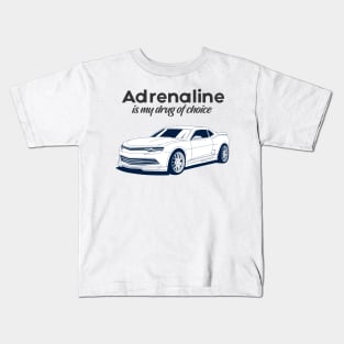 Adrenaline is my drug of choice Kids T-Shirt